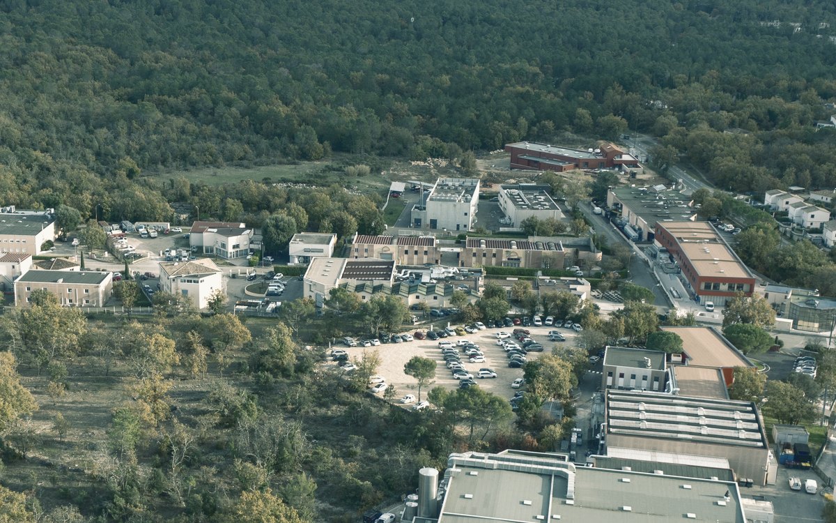 Vue aérienne du Parc d'Activités des Hauts de Grasse