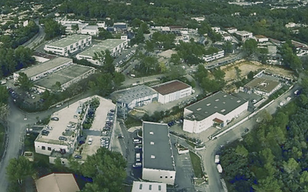 Vue aérienne du parc d'activités des Bois de Grasse